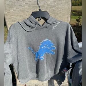 Detroit Lions cropped hoodie NWT